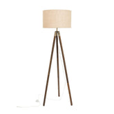 Mercator Lighting Floor Lamps Traditional Timber Floor Lamp With Brass Highlights Lights-For-You A34121 9312699143601